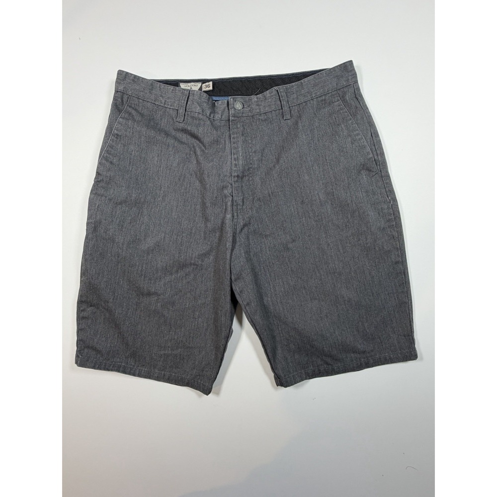 Volcom Mens Frickin Modern Fit Chino Shorts Gray Size 36 Skateboarding